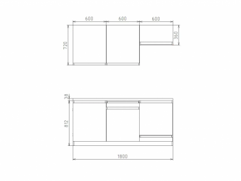 Кухонный гарнитур 1800 мм Ольвия-8 (Росток) в Сысерти - sysert.mebel-e96.ru