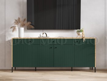 Комод Оливия Дуб Крафт/Грин (Миф) в Сысерти - sysert.mebel-e96.ru