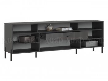 Тумба ТВ Оливия графит глянец (Миф) в Сысерти - sysert.mebel-e96.ru