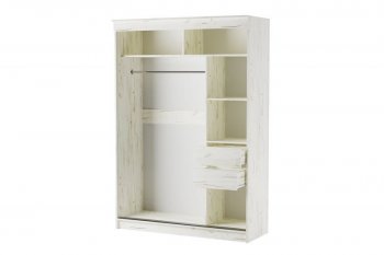 Шкаф-купе Орион 1500 мм крафт белый (Памир) в Сысерти - sysert.mebel-e96.ru