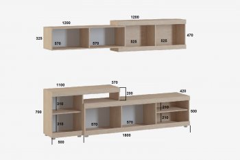 Стенка Оскар ТВ7 сонома (Генезис) в Сысерти - sysert.mebel-e96.ru