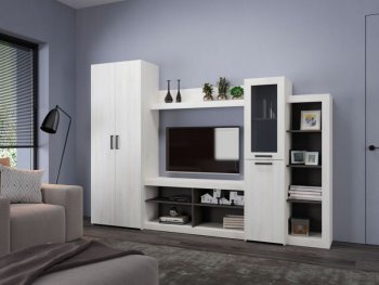 Стенка OSKAR4 сосна белая (Генезис) в Сысерти - sysert.mebel-e96.ru