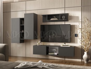 Стенка Оскар графит (Миф) в Сысерти - sysert.mebel-e96.ru
