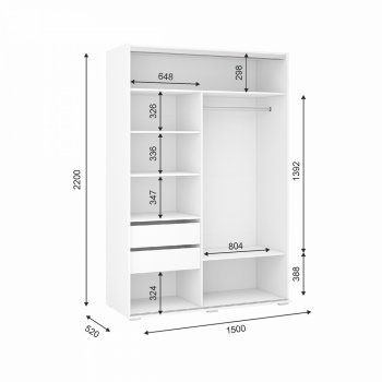 Шкаф-купе 1500 мм Оскар (ИЦ) в Сысерти - sysert.mebel-e96.ru