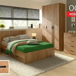 Кровать с ящиками Осло дуб (Риннер) в Сысерти - sysert.mebel-e96.ru