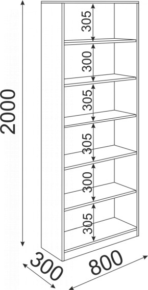 Стеллаж 800 Остин Модуль 08 (Риннер) в Сысерти - sysert.mebel-e96.ru