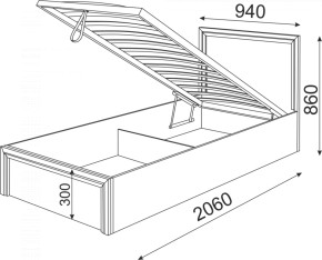 Кровать с ПМ Остин Модуль 22 (Риннер) в Сысерти - sysert.mebel-e96.ru