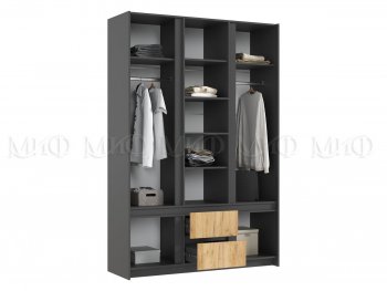 Шкаф 1500 мм Остин крафт/графит (Миф) в Сысерти - sysert.mebel-e96.ru