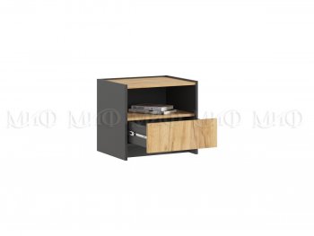 Тумба прикроватная Остин крафт/графит, 2 шт (Миф) в Сысерти - sysert.mebel-e96.ru