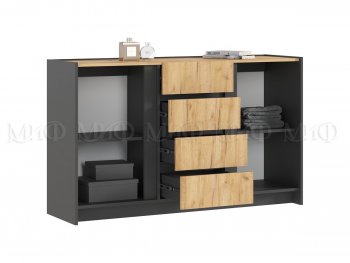 Комод 2дв.4ящ. Остин крафт/графит (Миф) в Сысерти - sysert.mebel-e96.ru
