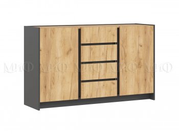 Комод 2дв.4ящ. Остин крафт/графит (Миф) в Сысерти - sysert.mebel-e96.ru