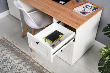 Стол письменный 12.159 Остин белый (Моби) в Сысерти - sysert.mebel-e96.ru