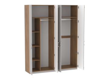 Шкаф 1800 мм 4-дверный с доп. средником Палермо (СБК) в Сысерти - sysert.mebel-e96.ru