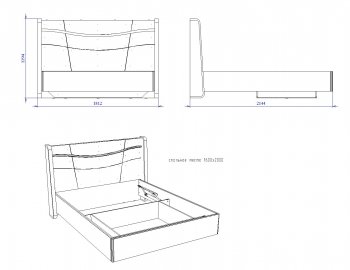 Кровать с ПМ Палермо Elon 31 (СБК) в Сысерти - sysert.mebel-e96.ru