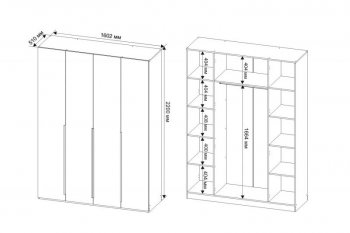 Шкаф 1600 мм Пальма, Сатин (ДСВ) в Сысерти - sysert.mebel-e96.ru
