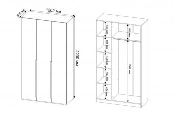 Шкаф 1200 мм Пальма, Сатин (ДСВ) в Сысерти - sysert.mebel-e96.ru