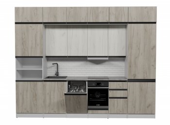 Кухонный гарнитур Паола люкс 3000 мм (Герда) в Сысерти - sysert.mebel-e96.ru