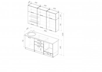 Кухонный гарнитур Парма макси 1800 мм (Герда) в Сысерти - sysert.mebel-e96.ru