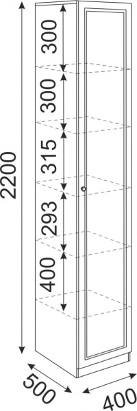 Пенал Беатрис 400 (модуль 4) (Риннер) в Сысерти - sysert.mebel-e96.ru