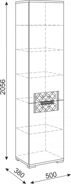 Пенал Тиффани М12 (Риннер) в Сысерти - sysert.mebel-e96.ru