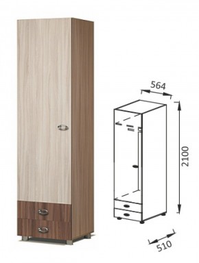 ПМ-13 шкаф для платья Юниор-6 в Сысерти - sysert.mebel-e96.ru