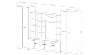 Стенка Премьер анкор (Лин) в Сысерти - sysert.mebel-e96.ru