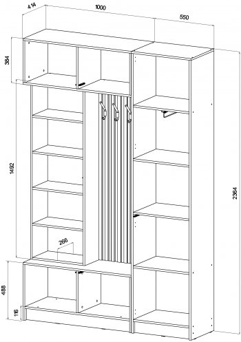 Прихожая Бавария графит (Лин) в Сысерти - sysert.mebel-e96.ru
