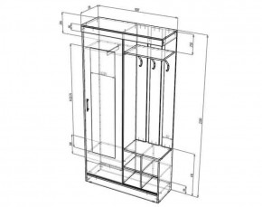 Прихожая купе Бриз (Лин) в Сысерти - sysert.mebel-e96.ru