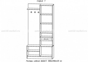 Прихожая София 1 (АстридМ) в Сысерти - sysert.mebel-e96.ru