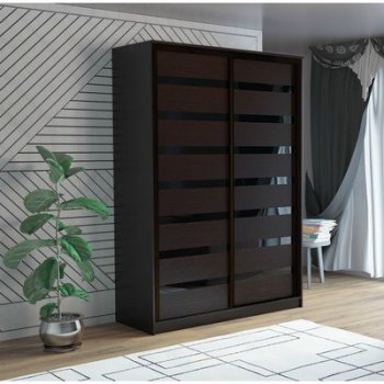 Шкаф-купе ПШ-2.9 1800 Вставка МДФ/стекло Венге (Росток) в Сысерти - sysert.mebel-e96.ru