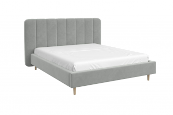 Кровать двуспальная Рино светло-серый (БМ) в Сысерти - sysert.mebel-e96.ru