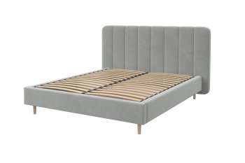 Кровать двуспальная Рино светло-серый (БМ) в Сысерти - sysert.mebel-e96.ru