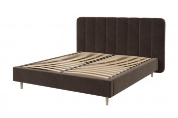 Кровать двуспальная Рино коричневый (БМ) в Сысерти - sysert.mebel-e96.ru