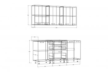 Кухонный гарнитур Рио 1800 мм (Зарон) в Сысерти - sysert.mebel-e96.ru