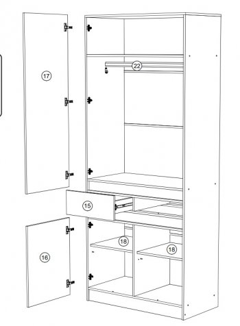 Прихожая Роджина модульная (Миф) в Сысерти - sysert.mebel-e96.ru