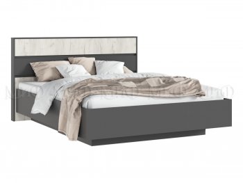 Кровать парящая Роджина с подсветкой, графит/крафт белый (Миф) в Сысерти - sysert.mebel-e96.ru