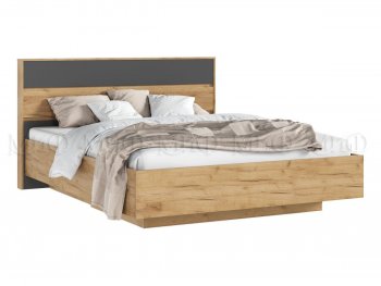 Кровать парящая Роджина с подсветкой, крафт/графит (Миф) в Сысерти - sysert.mebel-e96.ru