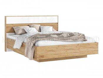 Кровать парящая с ПМ Роджина крафт/белый (Миф) в Сысерти - sysert.mebel-e96.ru