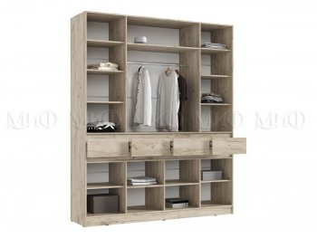 Спальный гарнитур Роджина крафт серый/кашемир, модульный (Миф) в Сысерти - sysert.mebel-e96.ru