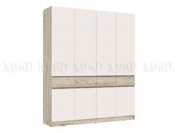 Шкаф 2000 мм 4-х ств. Роджина крафт серый/кашемир (Миф) в Сысерти - sysert.mebel-e96.ru