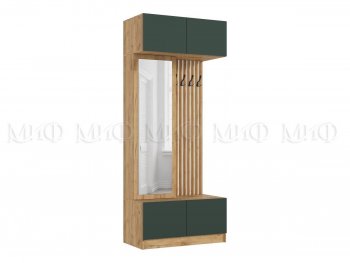 Прихожая Роджина крафт/изумруд, модульная (Миф) в Сысерти - sysert.mebel-e96.ru
