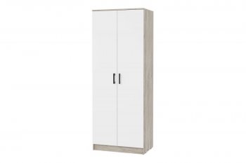 Шкаф 800 мм Ронда ШК-20 дуб крафт серый/белый (ИЦ) в Сысерти - sysert.mebel-e96.ru