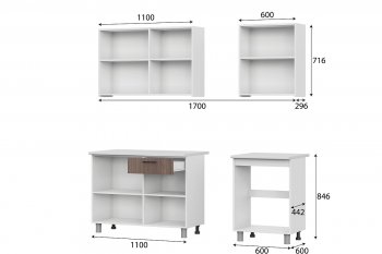 Кухонный гарнитур Розалия 1700 мм шимо (СВ) в Сысерти - sysert.mebel-e96.ru