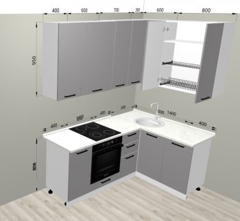 Кухонный гарнитур угловой 2000*1400 мм (Санвут) в Сысерти - sysert.mebel-e96.ru