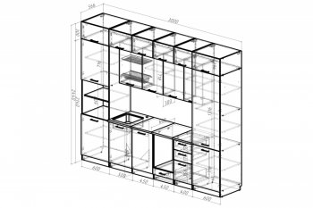 Кухонный гарнитур Сапфир 3000 мм (Герда) в Сысерти - sysert.mebel-e96.ru