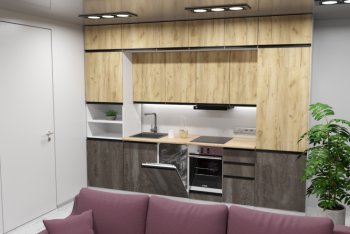 Кухонный гарнитур Сапфир экстра 3000 мм (Герда) в Сысерти - sysert.mebel-e96.ru