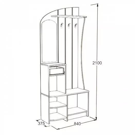 Прихожая Саша-19 в Сысерти - sysert.mebel-e96.ru