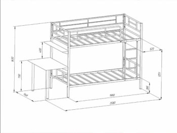 Кровать двухъярусная Севилья-2.02 комбо в Сысерти - sysert.mebel-e96.ru