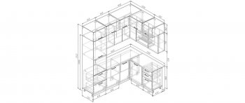 Кухонный гарнитур угловой Лофт 2200*1700 мм (Санвут) в Сысерти - sysert.mebel-e96.ru