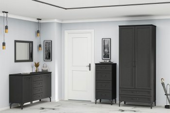 Спальный гарнитур Шарм модульный Антрацит (Диал) в Сысерти - sysert.mebel-e96.ru